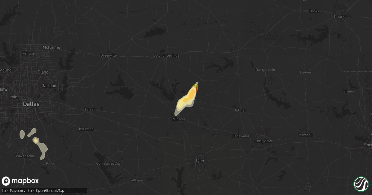 Hail Map in Quitman, TX on August 17, 2022 HailTrace